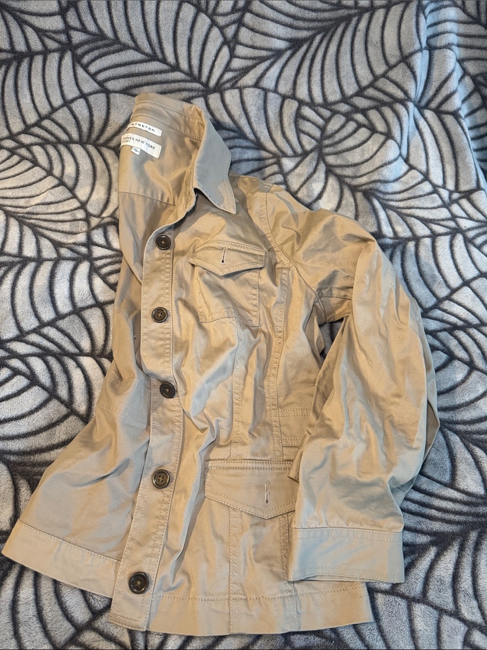 Khaki Stretch Women’s Utility Jacket - Size Large